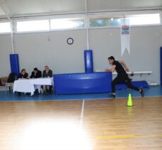 Marmaris'te zabıta adayları zorlu spor testinde ter döktü