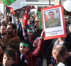Trabzon ve Ordu'da düzenlenen yürüyüşlerle İsrail protesto edildi