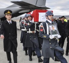 Şehitler Delen ve Batur'un cenazeleri Kapadokya Havalimanı'nda karşılandı