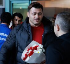 Avrupa şampiyonu Grekoromen Güreş Milli Takımı, Ankara'ya geldi