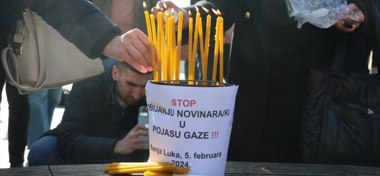 Bosna Hersekli ve Hırvatistanlı gazeteciler, Gazze'de öldürülen meslektaşlarını andı