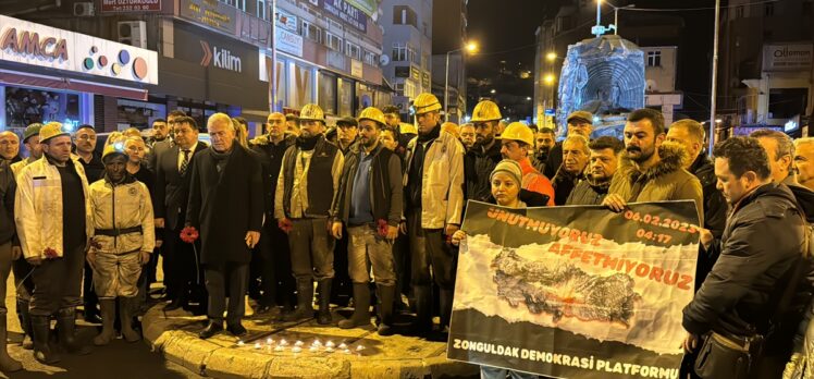Depremlerde hayatını kaybedenler Zonguldak'ta anıldı