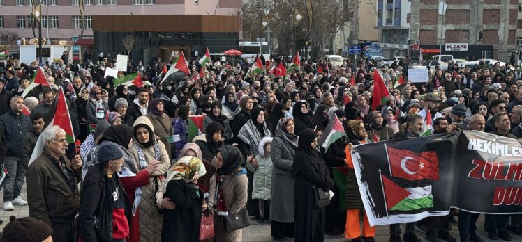 Elazığ'da İsrail'in Gazze'deki saldırıları protesto edildi