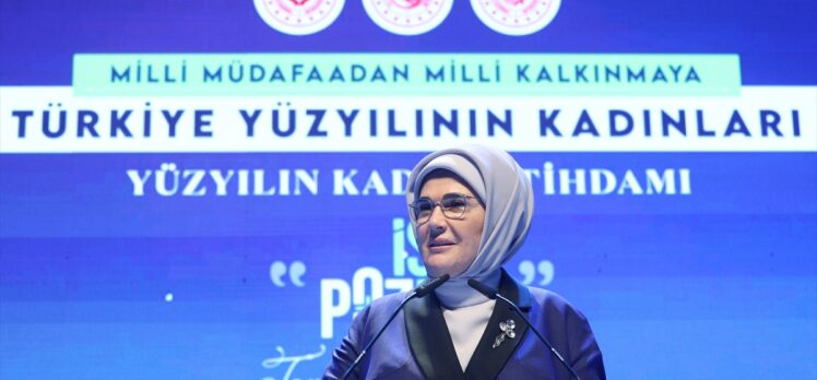Emine Erdoğan, “Yüzyılın Kadın İstihdamı 'İş-Pozitif' Tanıtım Programı”nda konuştu:
