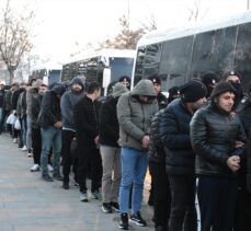 Erzurum merkezli “Sibergöz-20” operasyonunda yakalanan 71 zanlı adliyede