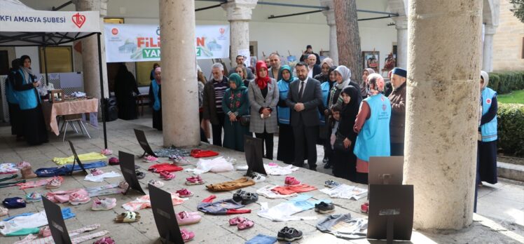 İsrail'in saldırılarında ölen Gazzeliler, Amasya'da “Sessiz ayakkabı eylemi” ile anıldı