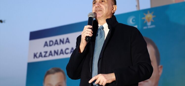 AK Parti Sözcüsü Ömer Çelik, Adana'da partisinin seçim ofisi açılışında konuştu: