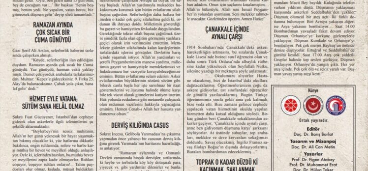 Çanakkale'de 18 Mart'a özel “Gelibolu Gazetesi” yayımlandı