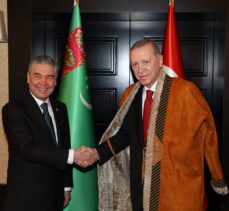 Cumhurbaşkanı Erdoğan, Türkmenistan Milli Lideri ve Halk Maslahatı Başkanı Berdimuhamedov ile görüştü