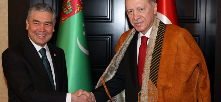 Cumhurbaşkanı Erdoğan, Türkmenistan Milli Lideri ve Halk Maslahatı Başkanı Berdimuhamedov ile görüştü