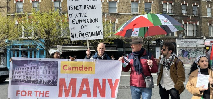 İngiltere genelinde 48 noktada Filistin'e destek gösterileri düzenlendi