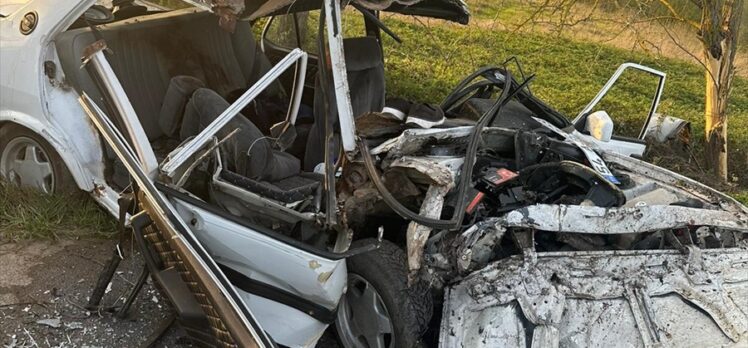 Sakarya'da ağaca çarpan otomobildeki anne ile oğlu öldü