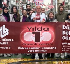 Türk Böbrek Vakfı, böbrek sağlığına dikkati çekmek için Bakırköy'de etkinlik düzenledi