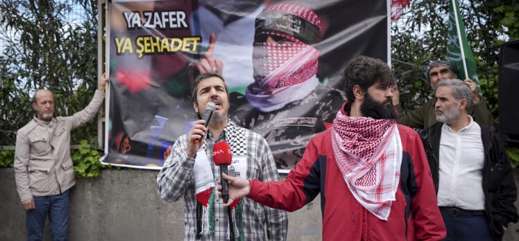ABD'nin İstanbul Başkonsolosluğu önünde Gazze protestosu
