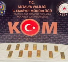 Antalya'da 12 kilogram gümrük kaçağı altın ele geçirildi