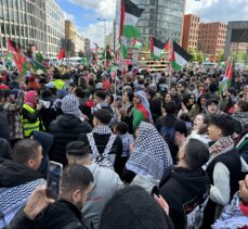 Berlin'de, Almanya'nın İsrail'e silah sevkiyatına protesto