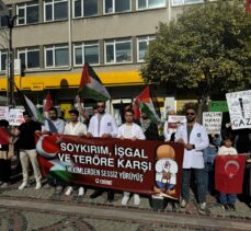 Edirne ve Kırklareli'nde İsrail'in Gazze'ye yönelik saldırıları protesto edildi