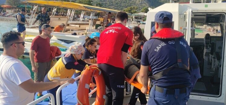 Fethiye'de düşerek yaralanan İngiliz turist hastaneye kaldırıldı