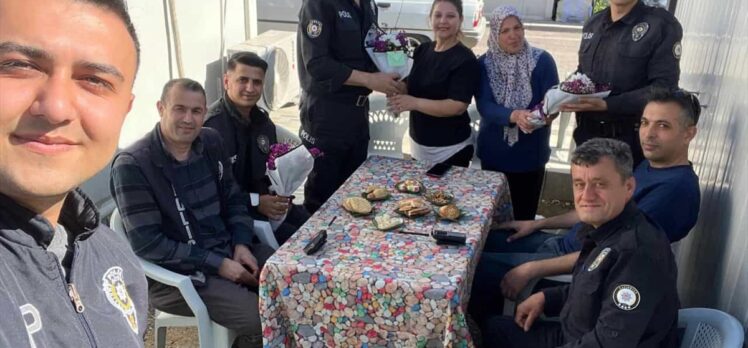 Gaziantep'te kavga ihbarına giden polise pastalı sürpriz
