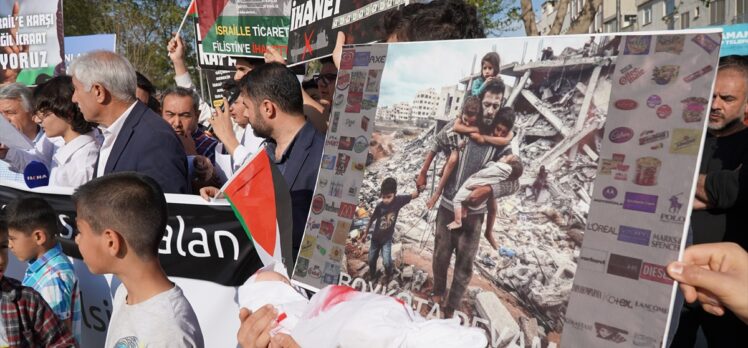 İsrail'in Gazze'ye yönelik saldırıları Adıyaman'da protesto edildi