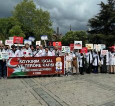 İstanbul'da sağlık çalışanları İsrail zulmüne karşı “sessiz yürüyüş” yaptı