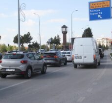 Konya-Antalya kara yolunda bayram dönüşü yoğunluğu