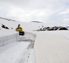 Nemrut Krater Gölü'ne ulaşımın sağlandığı yolda karla mücadele çalışması başlatıldı