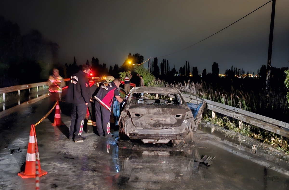Erzincan'da kaza sonrası alev alarak yanan araçtaki 1 kişi öldü