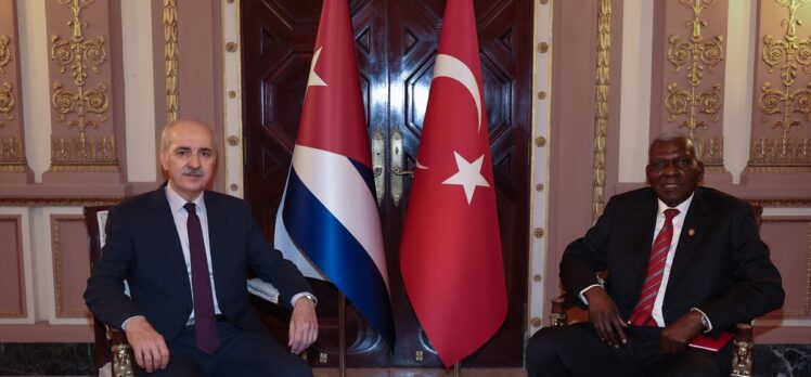 Kurtulmuş, Küba Halkın Gücü Ulusal Meclisi Başkanı Hernandez ile görüştü