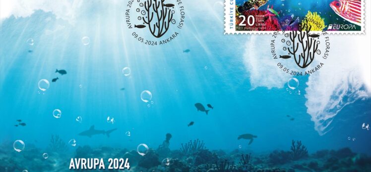 PTT'den “Avrupa 2024 (Su Altı Faunası ve Florası)” konulu anma pulu ve ilk gün zarfı