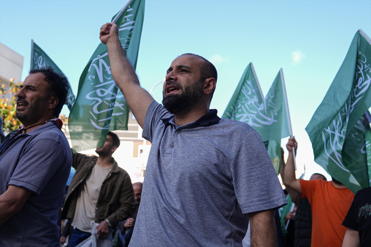 Ümraniye'de Filistin'e destek yürüyüşü