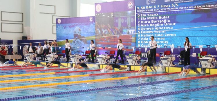 Yüzmede milli takım seçmeleri Edirne'de başladı