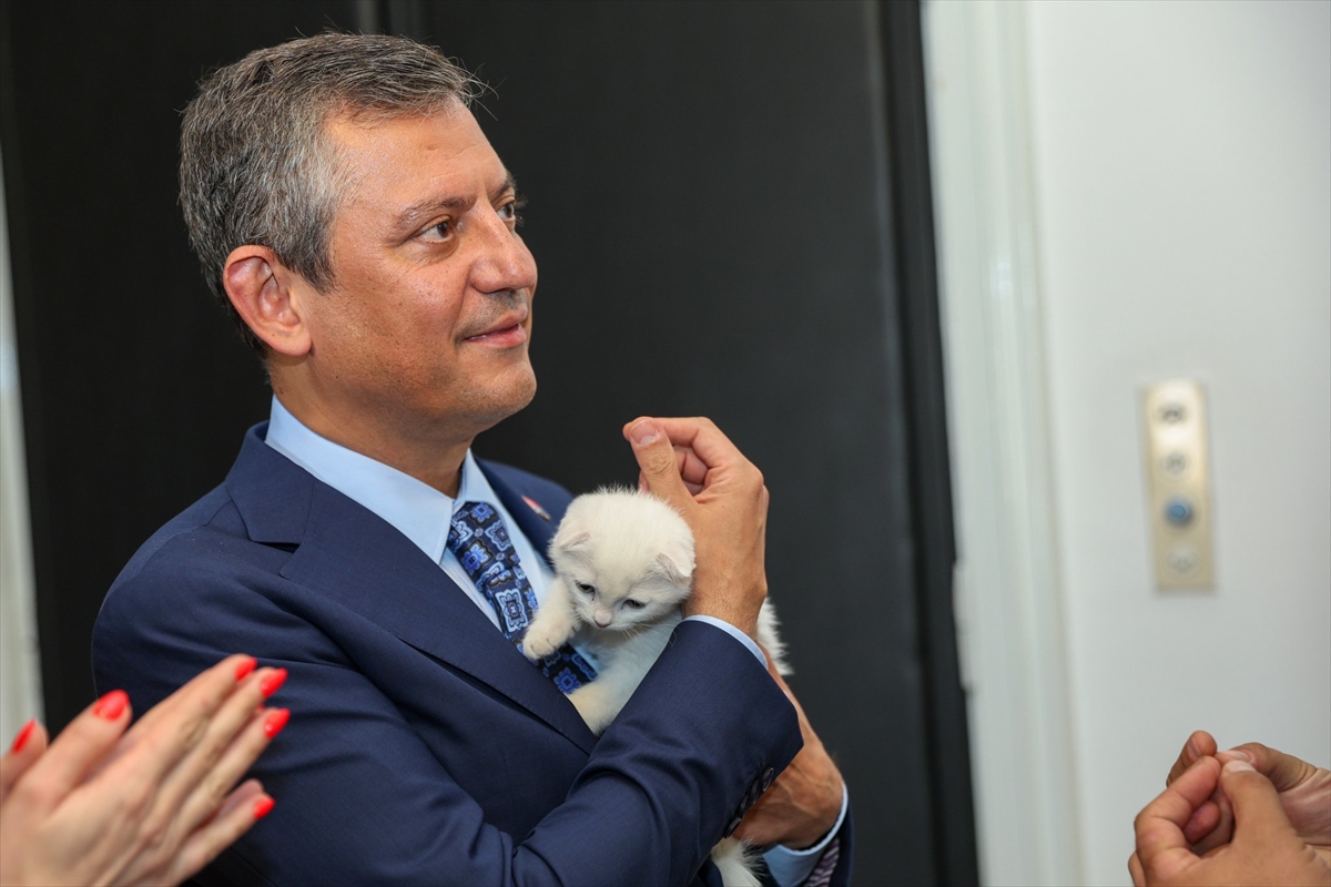 CHP Genel Başkanı Özel, 31 Mart'ta doğan kedi yavrusunu sahiplendi