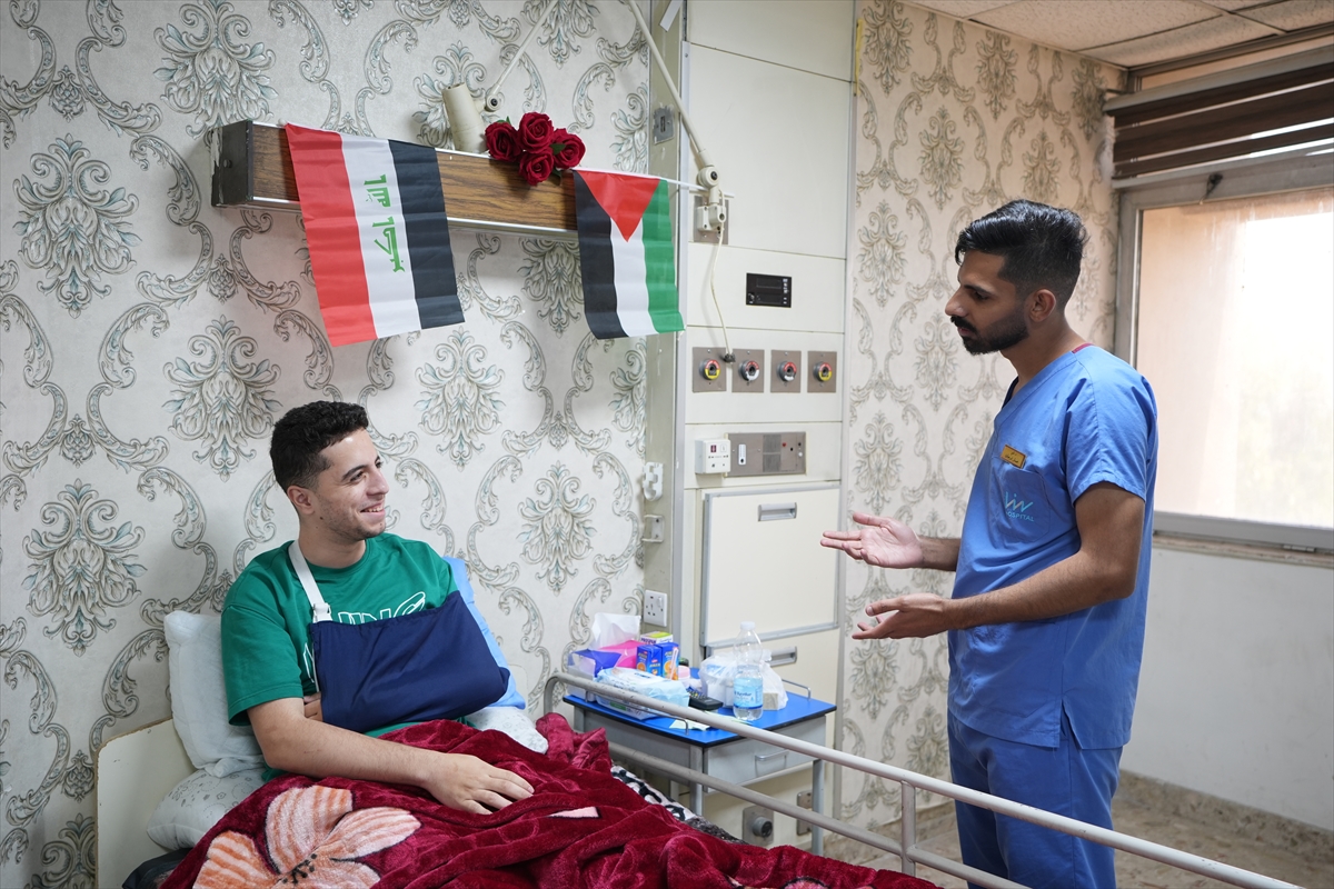 Gazze'den Irak'a getirilen Filistinli yaralıların tedavisi sürüyor
