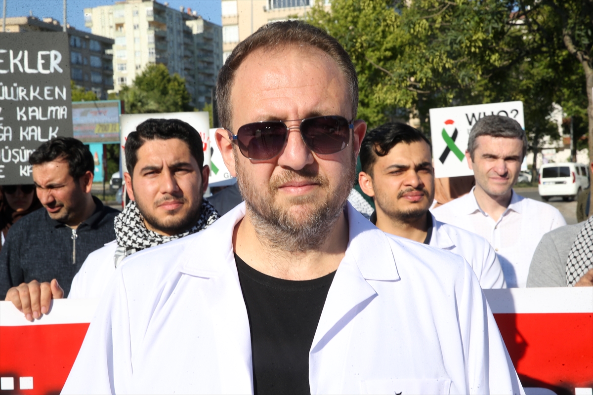 Kahramanmaraş'ta hekimler ve sağlık çalışanları İsrail'in saldırılarını “sessiz yürüyüş”le kınadı